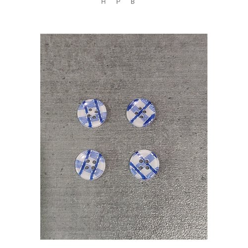 Lot de 4 boutons acryliques ronds
