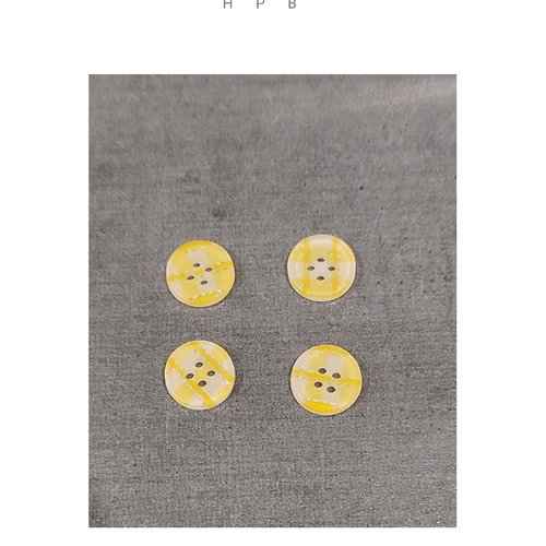 Lot de 4 boutons acryliques ronds
