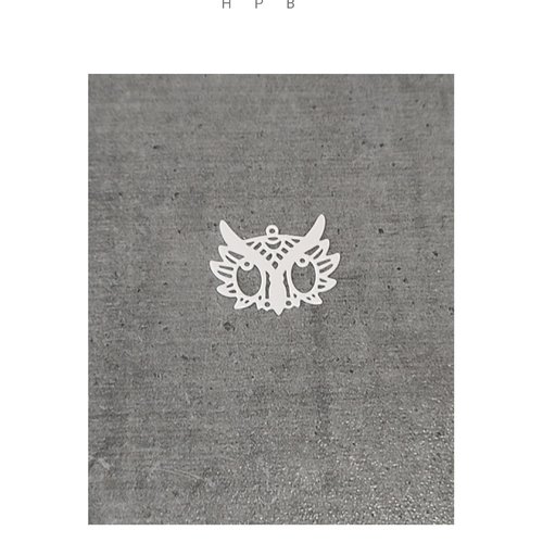 Estampe tête de hibou en laiton