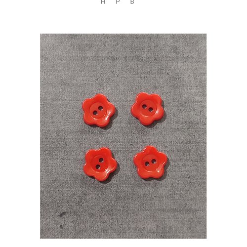 Lot de 4 boutons fleurs