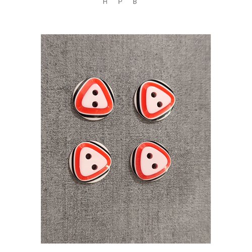 Lot de 4 boutons acryliques ronds