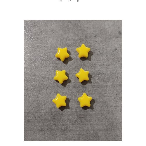 Lot de 6 perles acryliques étoiles