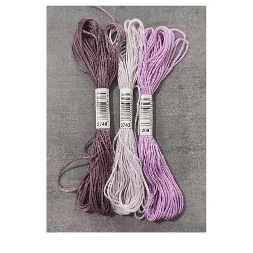 Lot de 3 échevettes coton