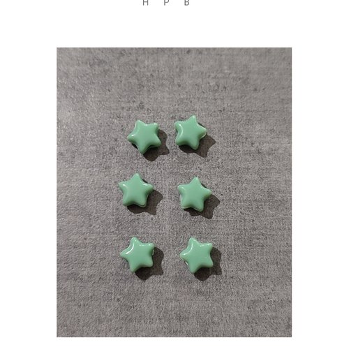 Lot de 6 perles acryliques étoiles