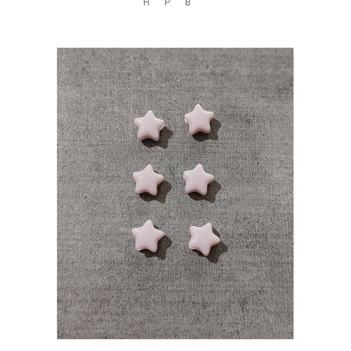 Lot de 6 perles acryliques étoiles