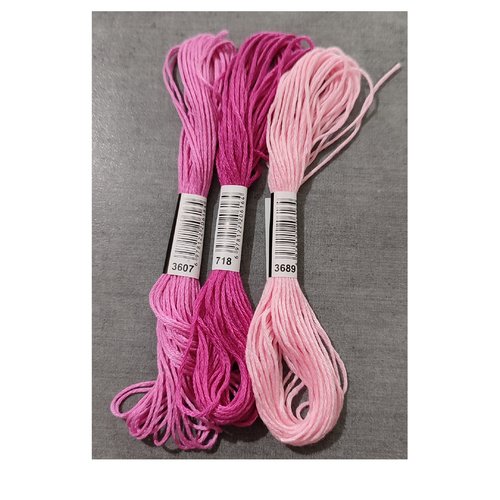Lot de 3 échevettes coton