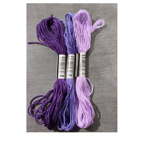 Lot de 3 échevettes coton
