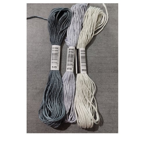 Lot de 3 échevettes coton