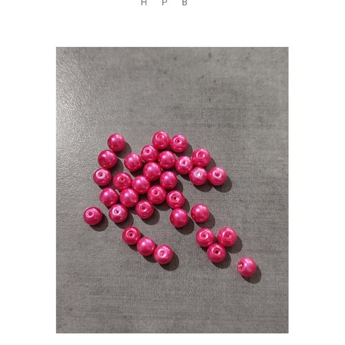 Lot de 30 perles rondes en verre 8 mm