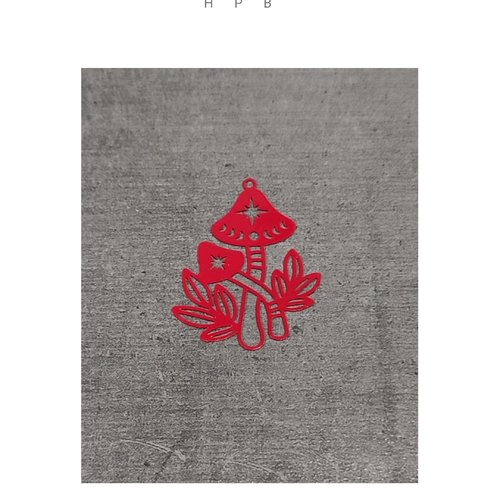 Estampe champignons en laiton