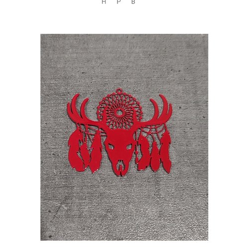 Estampe tête de bison en laiton