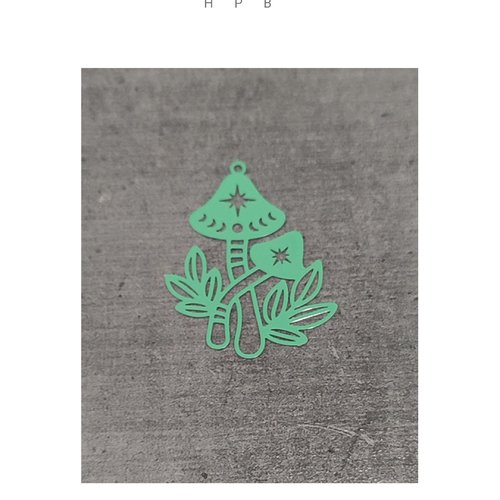 Estampe champignons en laiton