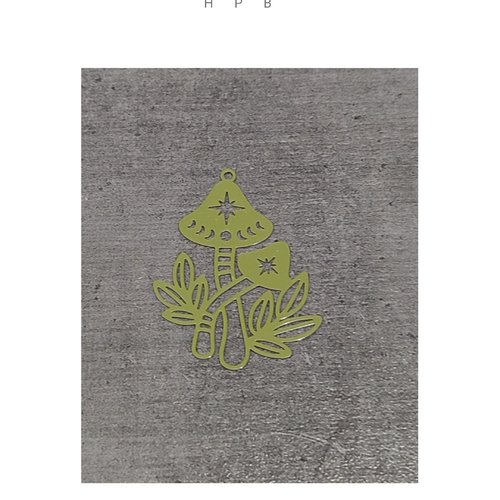 Estampe champignons en laiton