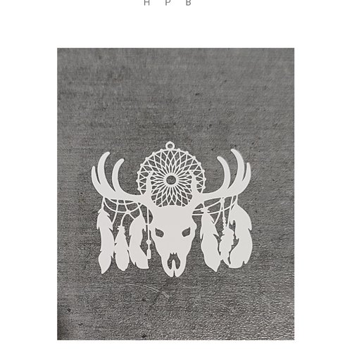 Estampe tête de bison en laiton