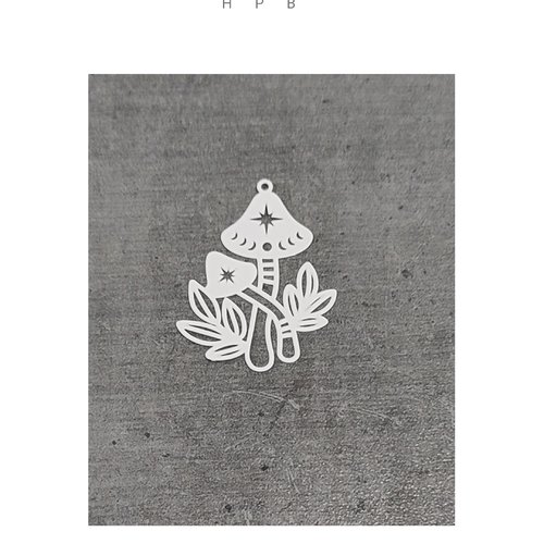 Estampe champignons en laiton