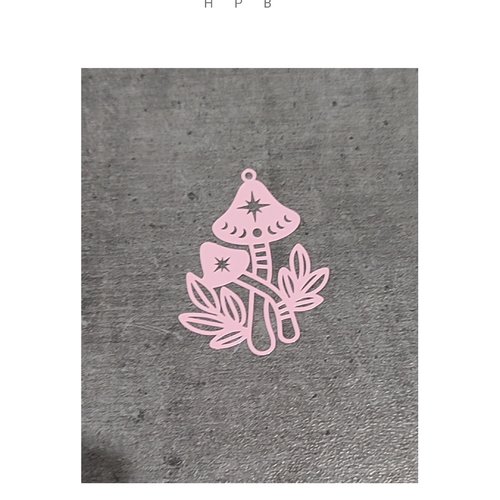 Estampe champignons en laiton