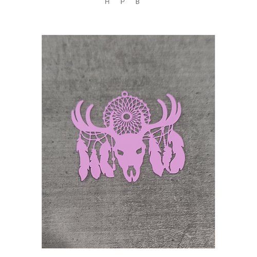 Estampe tête de bison en laiton