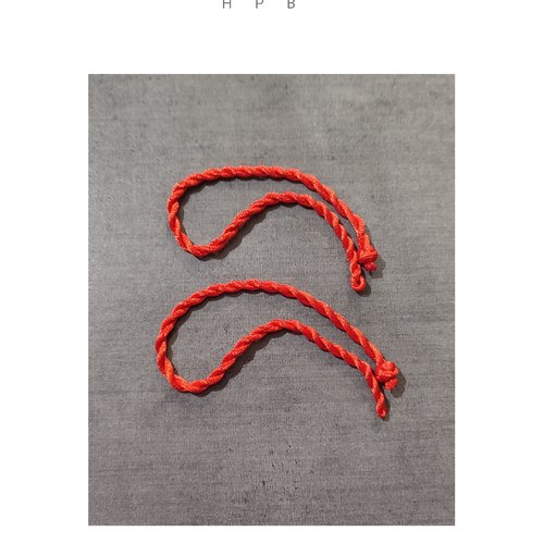 Lot de 2 cordons pour bracelet 20 cm soie artificielle