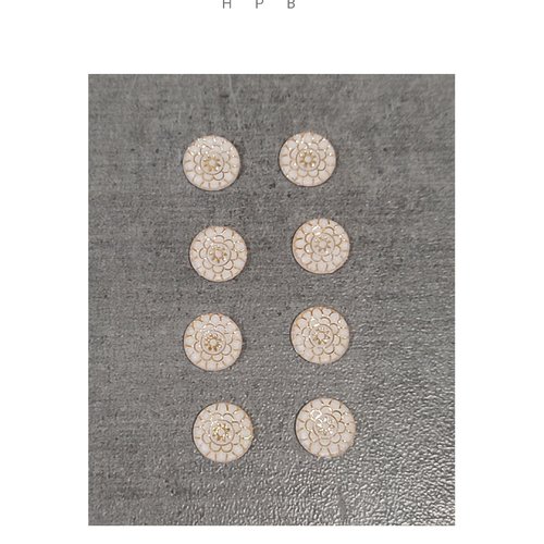 Lot de 8 cabochons acryliques ronds