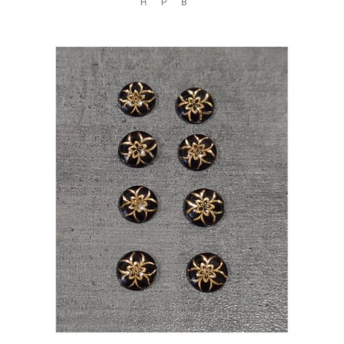 Lot de 8 cabochons acryliques ronds