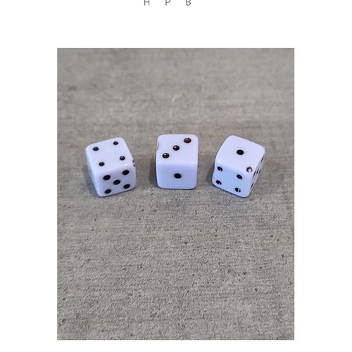 Lot de 3 perles dés