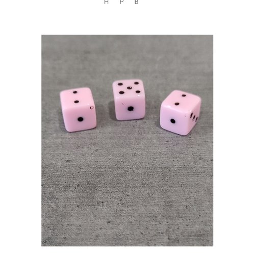 Lot de 3 perles dés