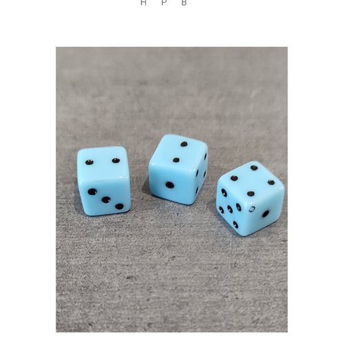 Lot de 3 perles dés
