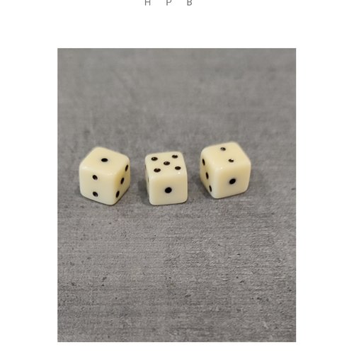 Lot de 3 perles dés