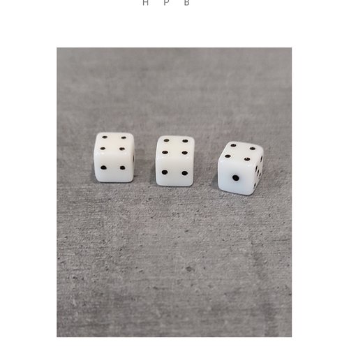 Lot de 3 perles dés