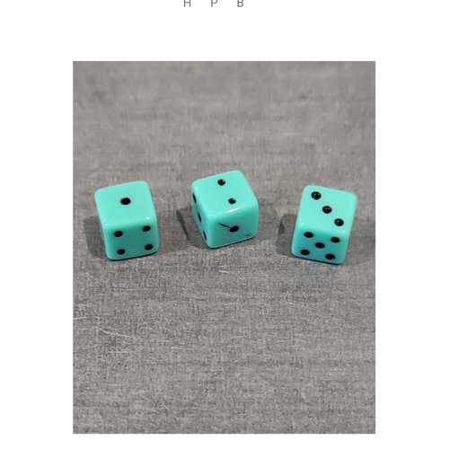 Lot de 3 perles dés