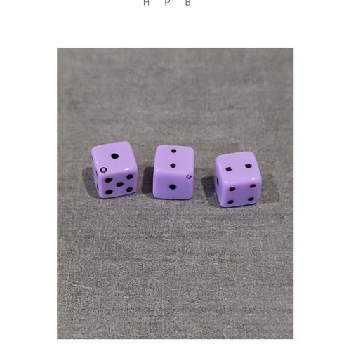 Lot de 3 perles dés