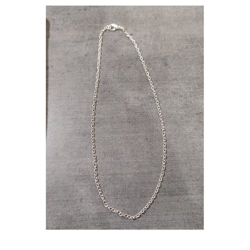 Chaine de collier 41 cm en métal argenté