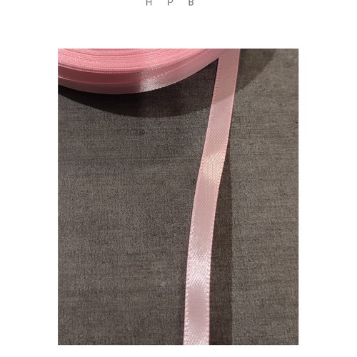1 mètre de ruban satin 6 mm rose