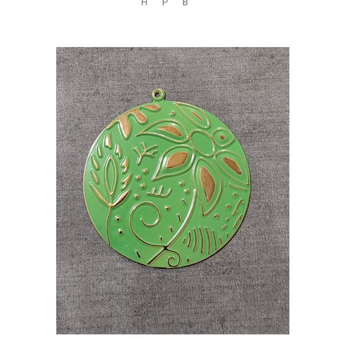 Pendentif rond en laiton