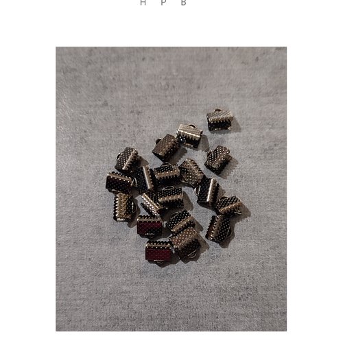 Lot de 20 griffes 8 mm en gun métal