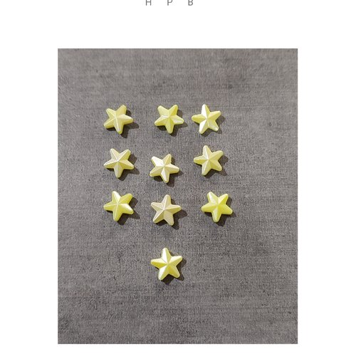 Lot de 10 perles étoiles