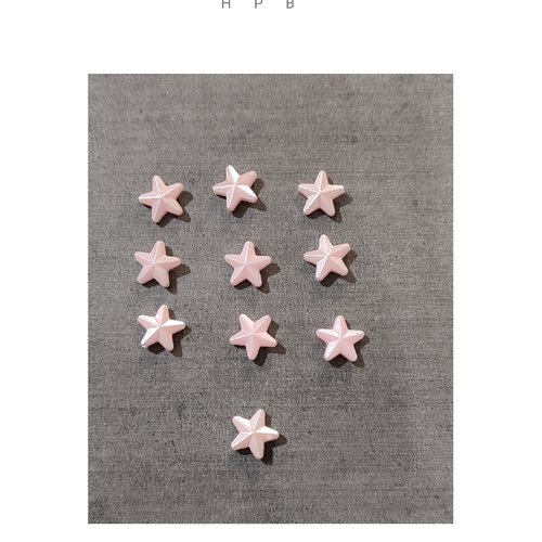 Lot de 10 perles étoiles