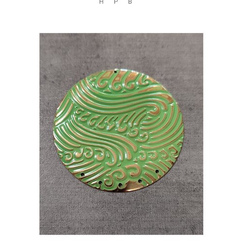 Pendentif connecteur rond en laiton