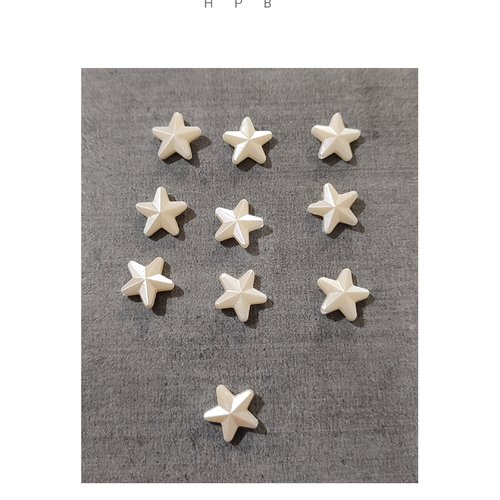 Lot de 10 perles étoiles