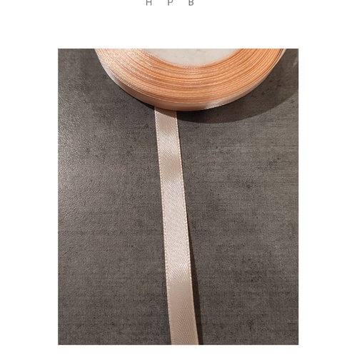 1 mètre de ruban satin 10 mm saumon