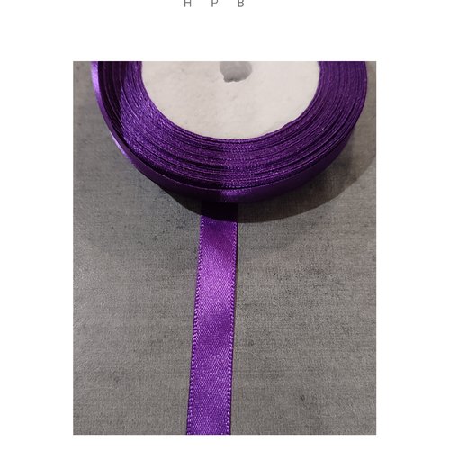 1 mètre de ruban satin 12 mm violet