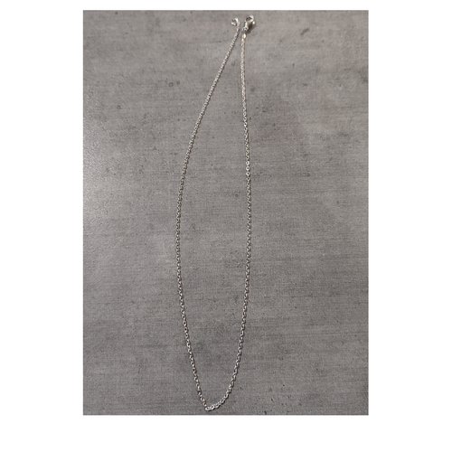 Chaine de collier 45 cm en métal argenté