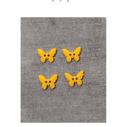Lot de 4 petits boutons papillon