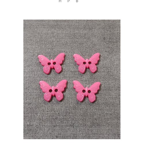 Lot de 4 petits boutons papillon