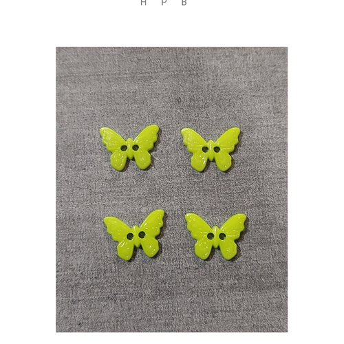 Lot de 4 petits boutons papillon