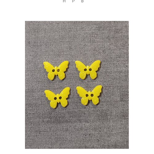 Lot de 4 petits boutons papillon