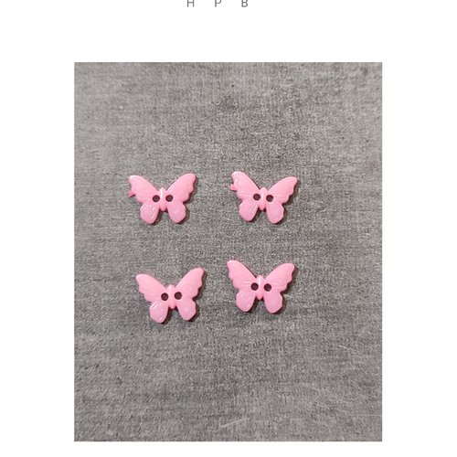 Lot de 4 petits boutons papillon