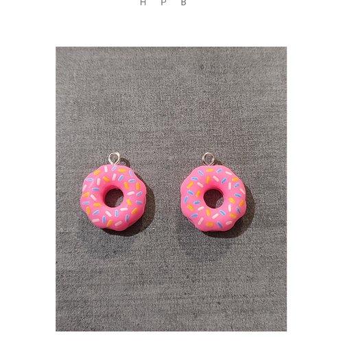 Lot de breloques résine donut