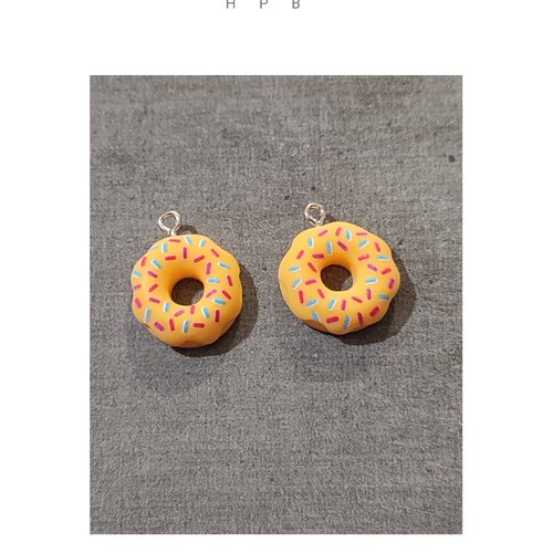 Lot de breloques résine donut