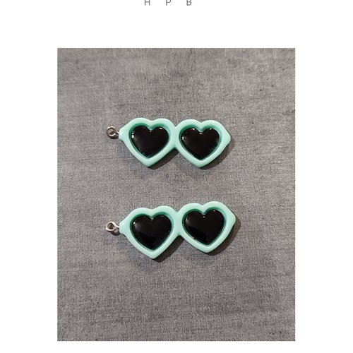 Lot de breloques résine lunettes